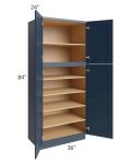 Midtown Blue Shaker 36x24x84 Pantry Cabinet