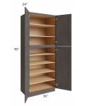 Midtown Dark Grey Shaker 36x24x90 Pantry Cabinet