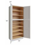 Midtown Light Grey Shaker 36x24x90 Pantry Cabinet