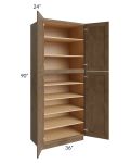 Midtown Mocha Shaker 36x24x90 Pantry Cabinet