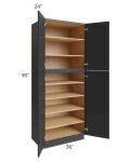 Midtown Black Shaker 36x24x90 Pantry Cabinet