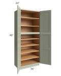 Midtown Pistachio Green Shaker 36x24x90 Pantry Cabinet