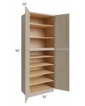 Tuscan Oyster 36x24x96 Pantry Cabinet
