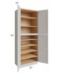 Midtown Light Grey Shaker 36x24x96 Pantry Cabinet