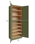 Midtown Hunter Green Shaker 36x24x96 Pantry Cabinet