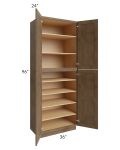 Midtown Mocha Shaker 36x24x96 Pantry Cabinet