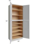 Midtown Painted Grey Shaker 36x24x96 Pantry Cabinet
