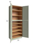 Midtown Pistachio Green Shaker 36x24x96 Pantry Cabinet