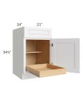 Lakewood White 21" Base Cabinet with 1 Rollout Tray