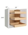 Lakewood White 24" Full Height Base Cabinet with 3 Rollout Trays