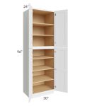 Lakewood White 30x96x24 Wall Pantry Cabinet
