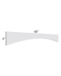 Lakewood White 48" Arched Valance 