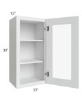Lakewood White 15x30 Wall Glass Door Cabinet (Prepped for Glass Doors)