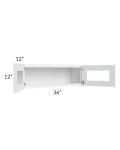 Lakewood White 36x12 Decorative Wall Cabinet