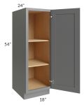 Stratton Dark Grey Shaker 18x54 Pantry Base Cabinet - Out of stock through mid April