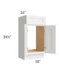 Stratton White Shaker 18" Vanity Sink Base Cabinet (16" depth)