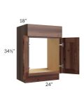 Farmhouse Walnut Shaker 24" Vanity Sink Base Cabinet (18" depth)