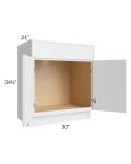 Township White 30" Vanity Sink Base Cabinet