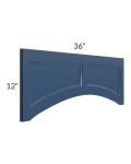 Portland Navy Blue 36x12 Arched Valance