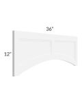Portland White 36x12 Arched Valance