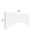 Alpine White Shaker 36x12 Arched Valance