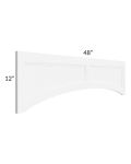 Vista White Shaker 48x12 Arched Valance