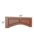 Phoenix Caramel Glaze 36" Raised Panel Door Valance