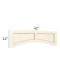 Phoenix Cream Glaze 42" Raised Panel Door Valance 