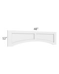 Southport White Shaker 48" Raised Panel Door Valance