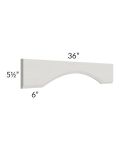 Midtown Light Grey Shaker 36" Arched Valance