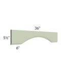 Midtown Pistachio Green Shaker 36" Arched Valance