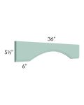 Midtown Mint Green Shaker 36" Arched Valance