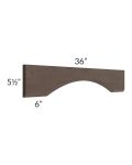 Vienna Kona Brown 36" Arched Valance