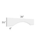 Union White 36" Arched Valance