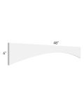 Stratton White Shaker 48" Arched Valance
