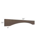 Tuscan Kona Brown 54" Arched Valance