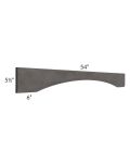 Midtown Dark Grey Shaker 54" Arched Valance