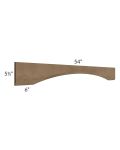 Midtown Mocha Shaker 54" Arched Valance