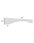 Salem Light Grey 54" Arched Valance