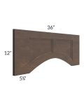 Tuscan Kona Brown 36" Arched Recessed Panel Valance (Trimmable)