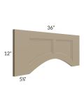 Tuscan Oyster 36" Arched Recessed Panel Valance (Trimmable)