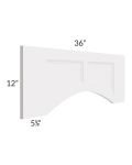 Midtown Cloud Shaker 36" Arched Recessed Panel Valance (Trimmable)