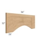 Midtown Timber Shaker 36" Arched Recessed Panel Valance (Trimmable)
