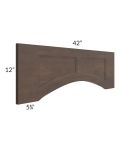 Tuscan Kona Brown 42" Arched Raised Panel Valance (Trimmable)