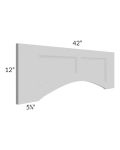 Tuscan Painted Grey 42" Arched Raised Panel Valance (Trimmable)