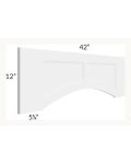 42" Arched Recessed Panel Valance (Trimmable)