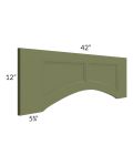 Midtown Hunter Green Shaker 42" Arched Recessed Panel Valance (Trimmable)
