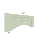 Midtown Pistachio Green Shaker 42" Arched Recessed Panel Valance (Trimmable)