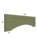 Midtown Hunter Green Shaker 48" Arched Recessed Panel Valance (Trimmable)