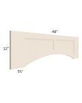 Midtown Cream Shaker 48" Arched Recessed Panel Valance (Trimmable)